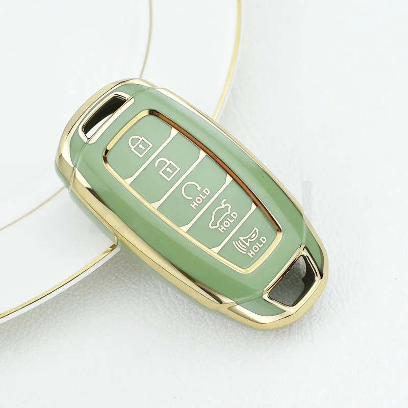 5 Buttons TPU Car Key Cover Case for Hyundai Palisade 2021 Ix35 Tucson Accent Santa Fe Solaris ELANTRA Azera Key Accessories