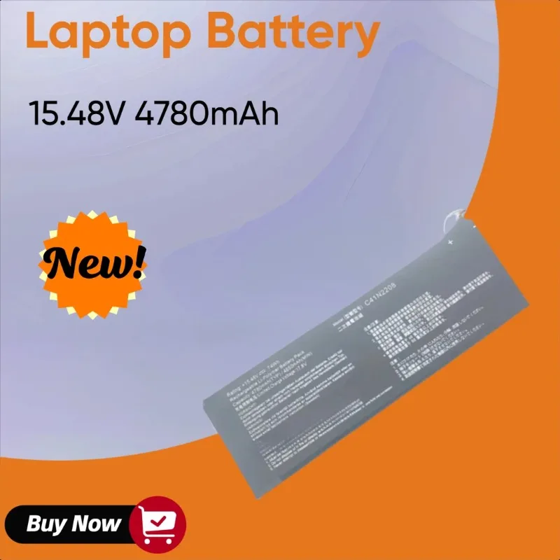 New C41N2208 15.48V Battery For ASUS ROG ALLY Gaming Handheld series of RC71L/PC71L Expand high capacity of 74Wh mod upgrade