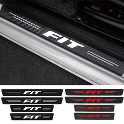 4Pcs Car Sill Pedal Rear Bumper Protection Stickers for Honda FIT Logo 2021 2020 2019 2018 2017 2016 2015 2014 Car Accessories