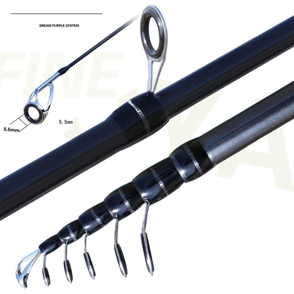 Ultralight Telescopic Lure Fishing Rod Spinning Casting Carbon Fiber Pole Jigging Bait WT 8g-18g Fast Bass Fishing Rods M Action