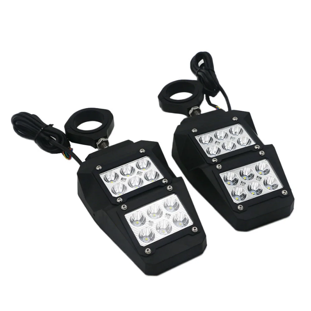 for can am maverick x3 for polaris rzr S 800 900 1000 xp for Arctic Cat Black 1.5"-2" UTV Rear View Side Mirrors w/ LED Light