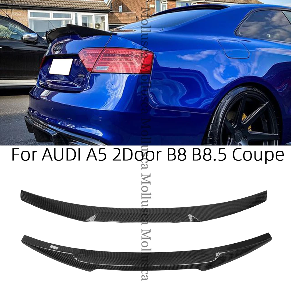 For AUDI A5 B8 B8.5 2Door Coupe 8T3 M4 Style Carbon fiber Rear Spoiler Trunk wing 2007-2017 FRP honeycomb Forged