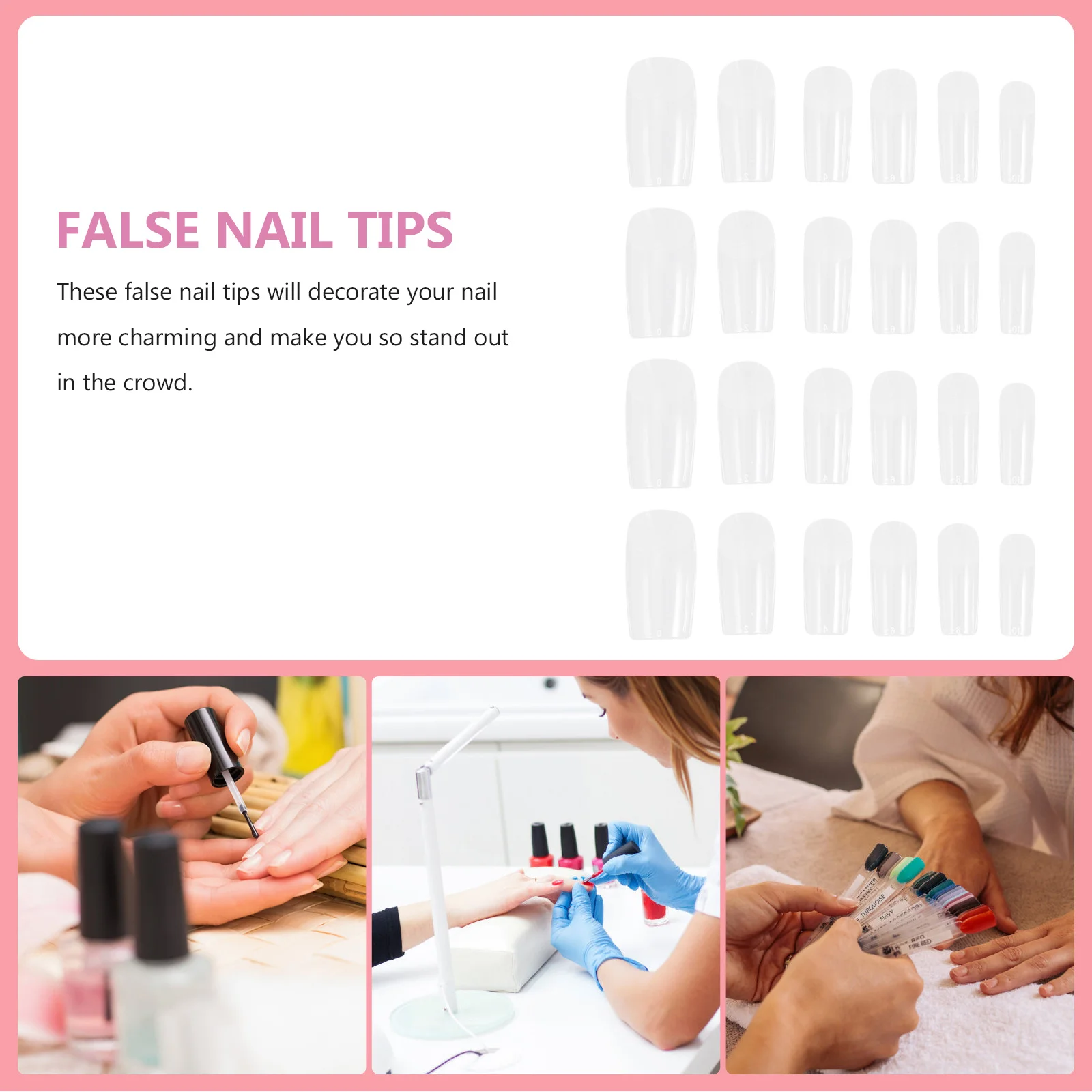 120 قطعة من الأظافر الصناعية الشفافة الرقيقة جدًا، أطراف أظافر صناعية خفيفة الوزن مدمجة لصالونات التجميل المنزلية اضغط على الأظافر المزيفة #3