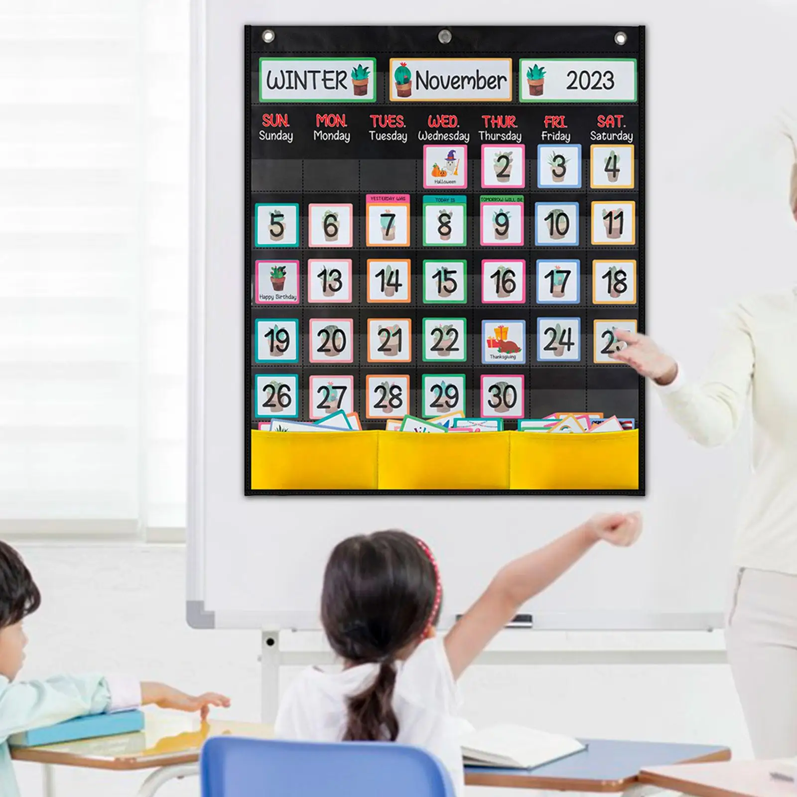 Classroom Calendar, Pocket Chart, 20.08 "x 23.62"