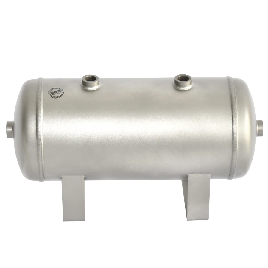 10L Horizontal Stainless Steel Small Industrial Vacuum Buffer Barrel Air Tank Compressed Gas Storage Tank