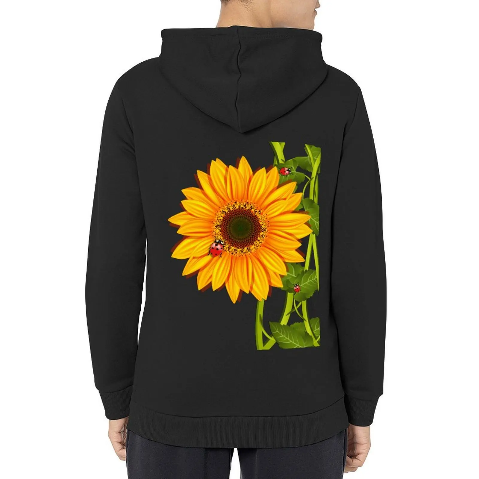 

Sunflower Ladybugs Hoodie autumn japanese style men clothing mens designer clothes new in hoodies and blouses