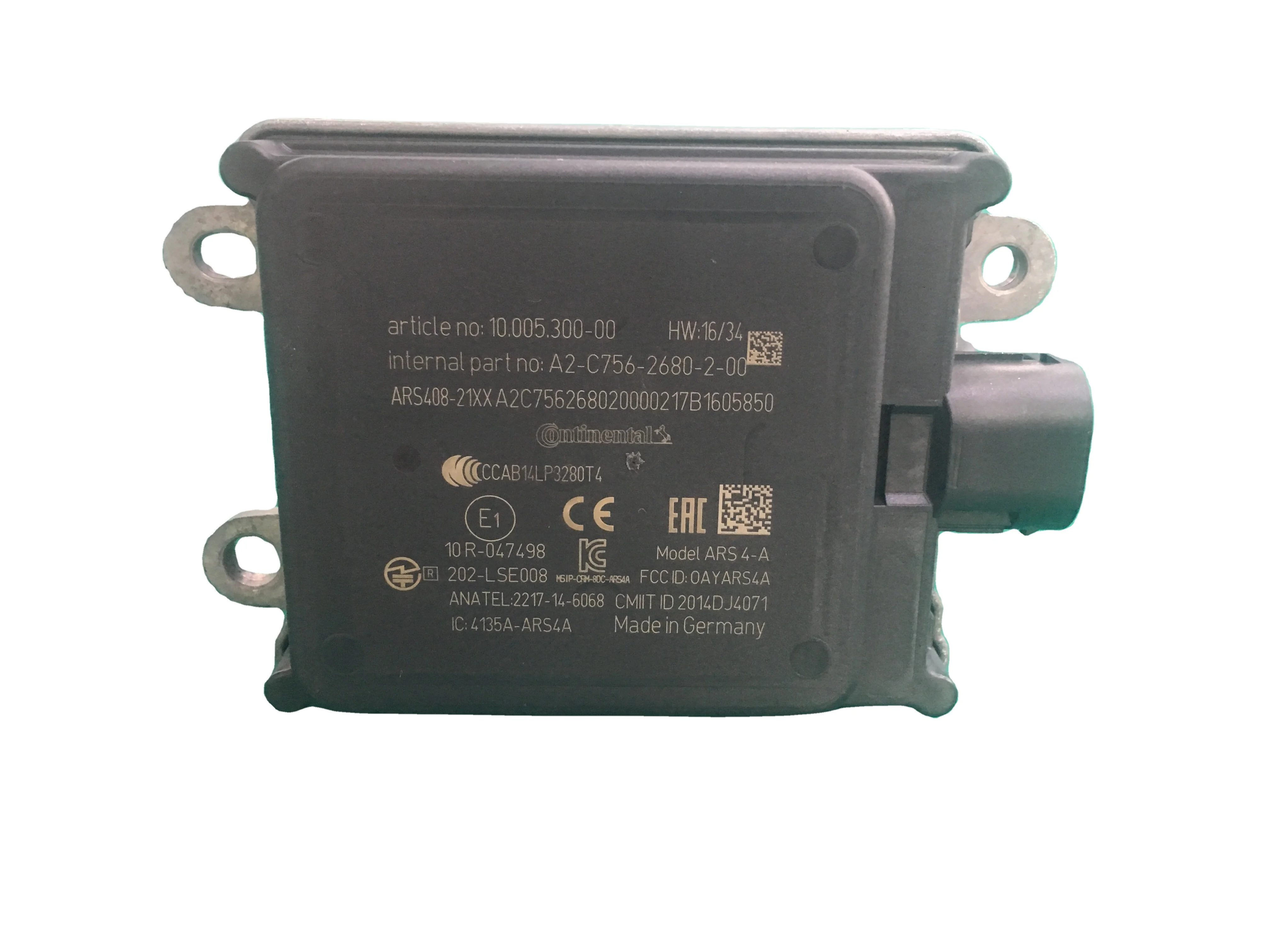 Sensor de radar de rango 77 GHz Radar multiobjetivo ARS408 Detector de bucle de distancia de vehículo de microondas para coche para carretera