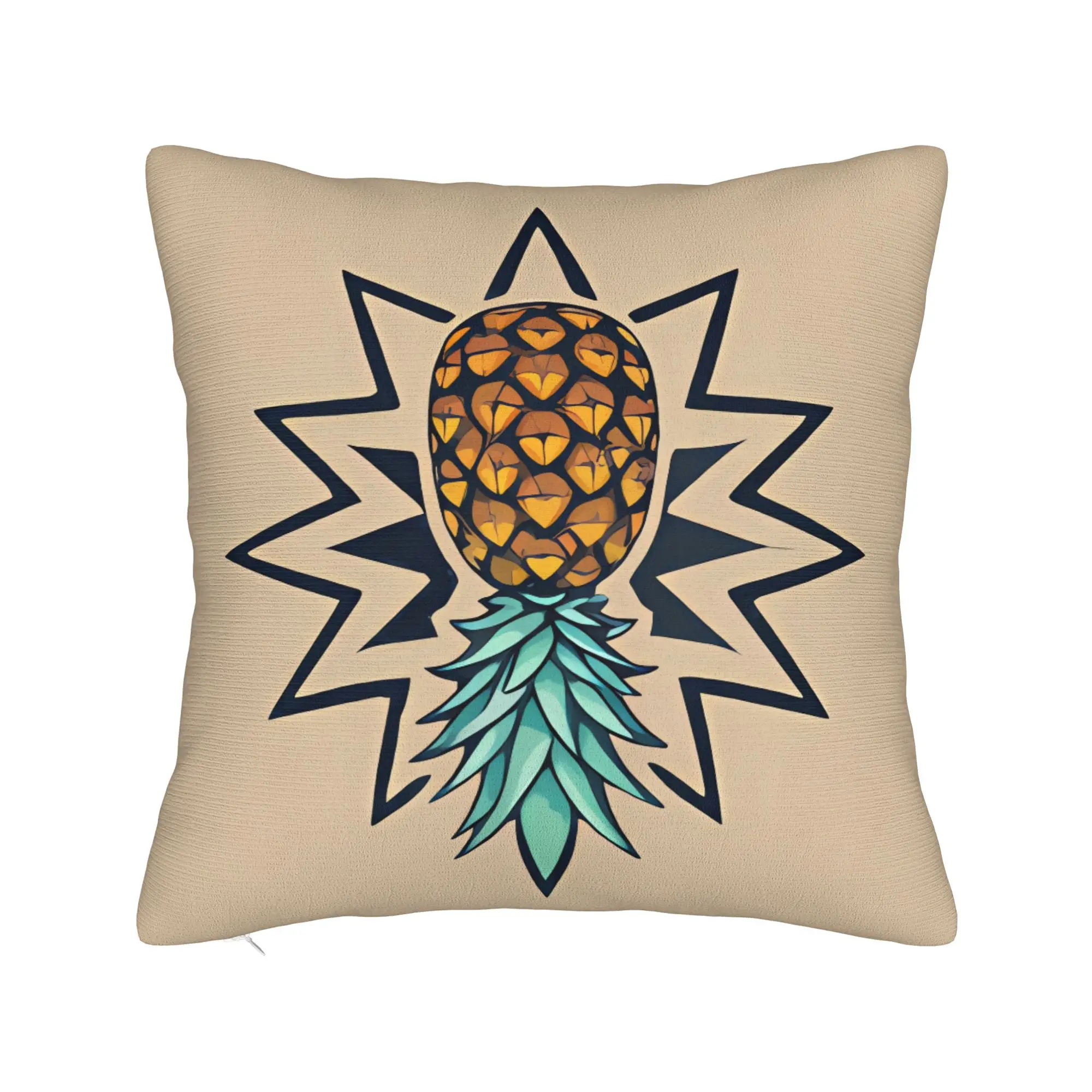 Pillow Case Anatomy Of An Upside Down Pineapple Square  Pillow Cover For Sofa Home Decor Morden Pillowcases