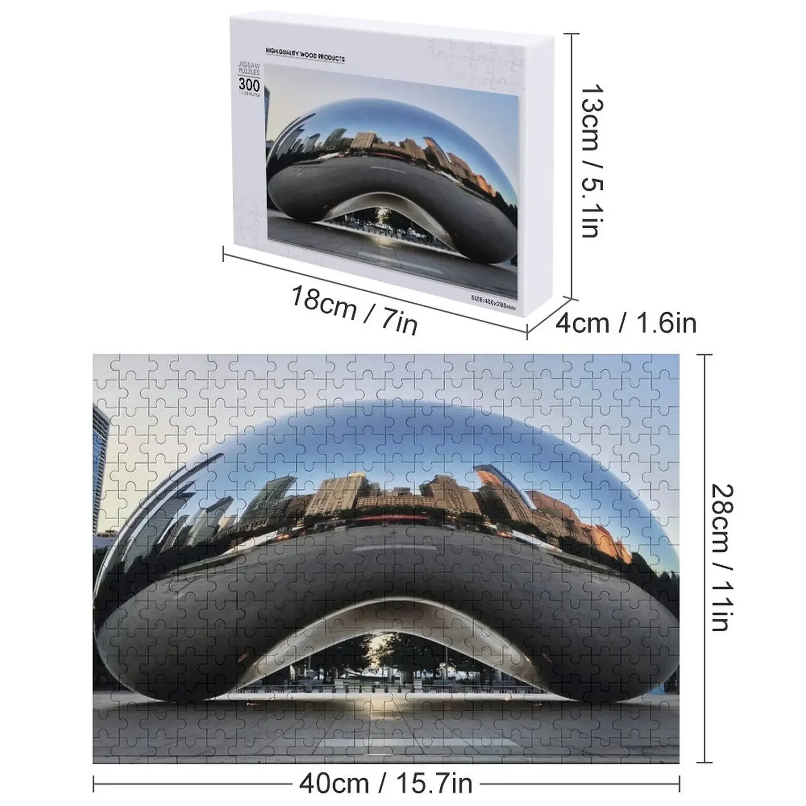 Пазл The Bean in Chicago, Иллинойс, персонализированный подарок для фотосъемки, индивидуальные подарки, пазл