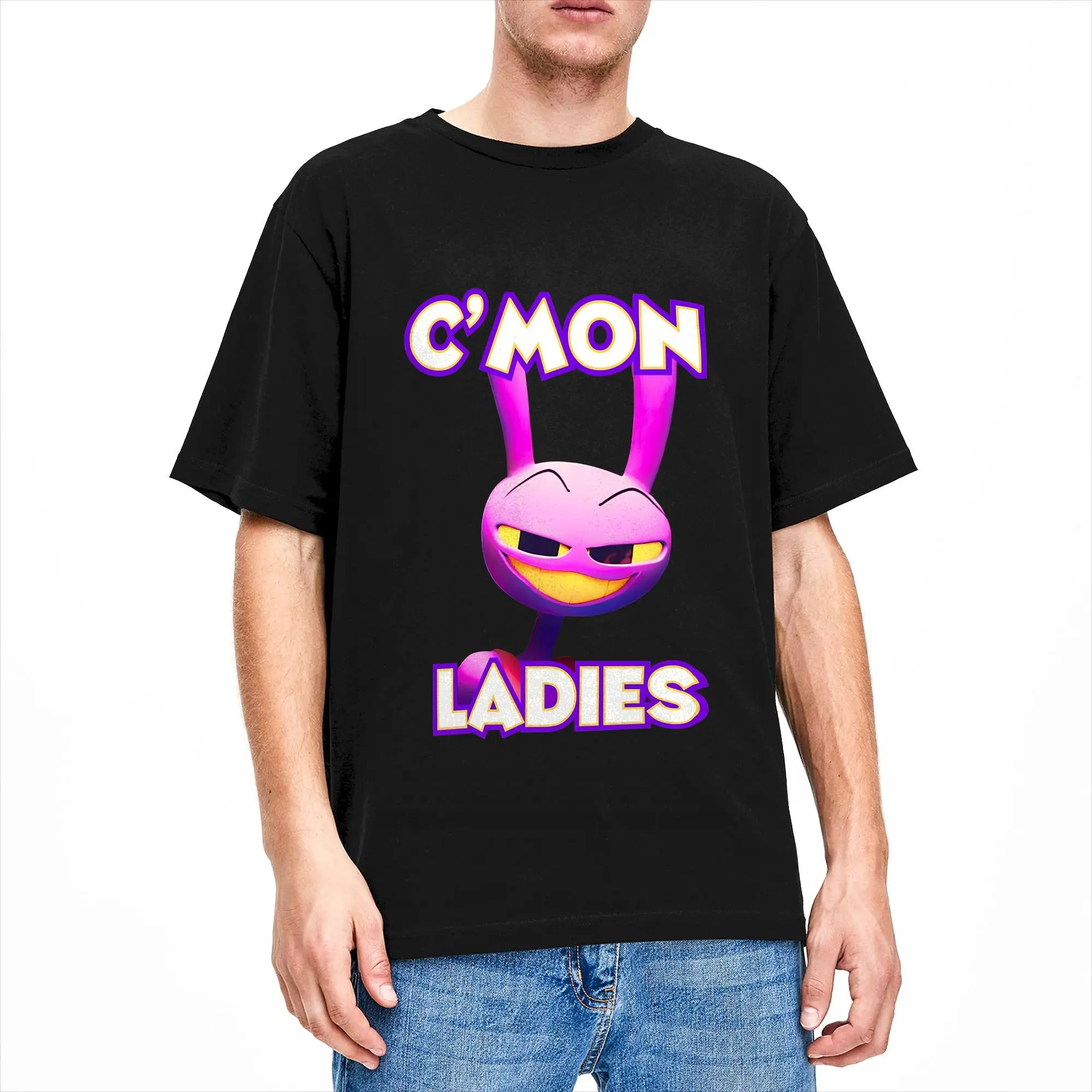 Men's Amazing Circus Jax TADC Rabbit T Shirts  Cotton Tops Cool Short Sleeve Round Collar Tee Shirt Graphic T-Shirt