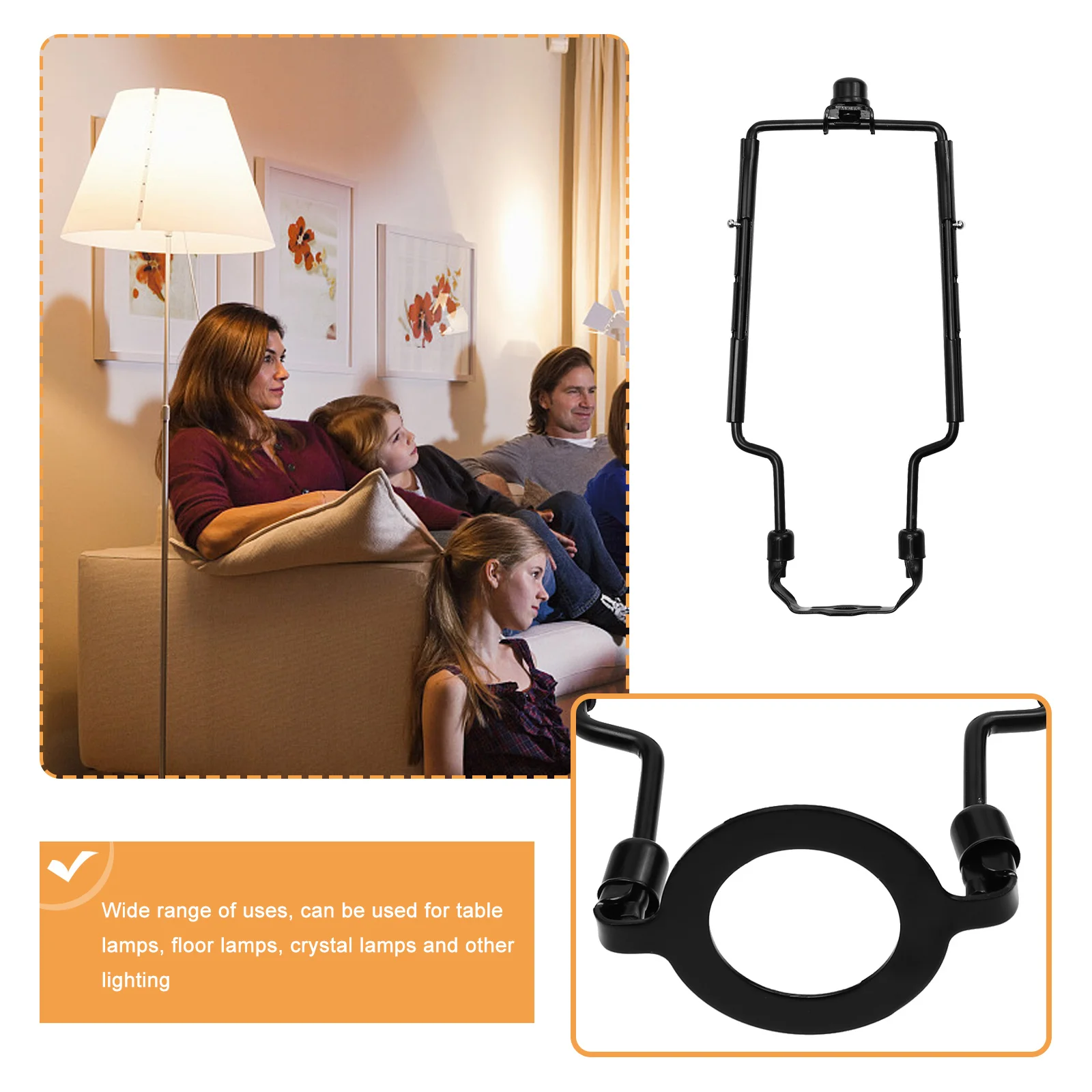 

1Pcs High-Quality Lampshade Horn Frame Corrosion Resistant Lamp Horn Holder for Floor Table Crystal Lamps Lighting Use