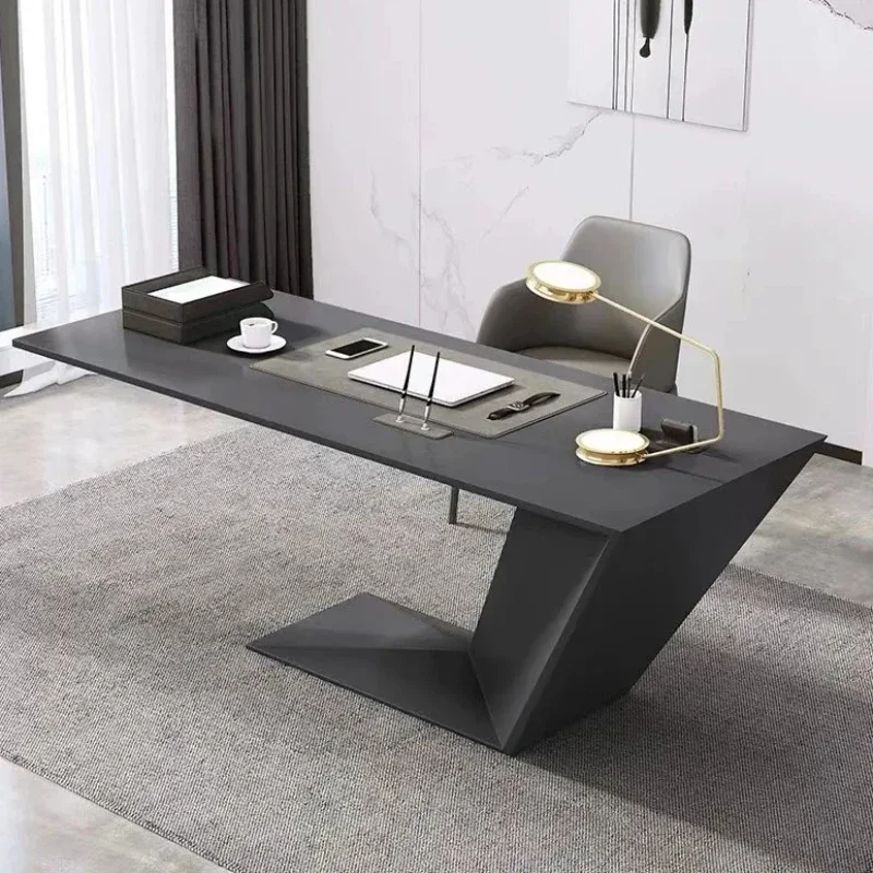 

Эстетический широкий офисный стол, стоячий мини-стул, письменный компьютерный стол, кабинет, белый деревянный стол, мебель Bureaua