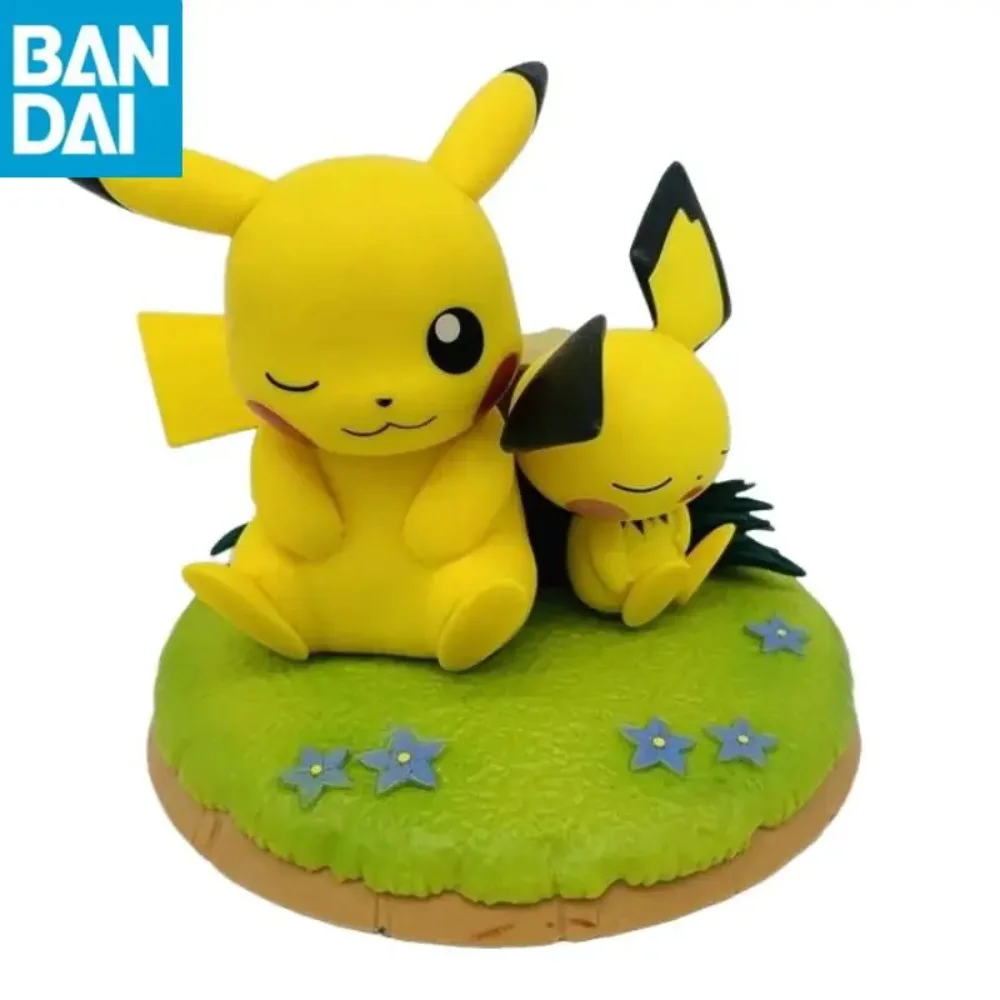 متوفر في المخزون الأصلي بانداي نامكو بانبريستو بوكيمون وقت الاسترخاء بيكاتشو و بيتشو بولي كلوريد الفينيل نموذج لجسم أنيمي جامع تمثال لعبة