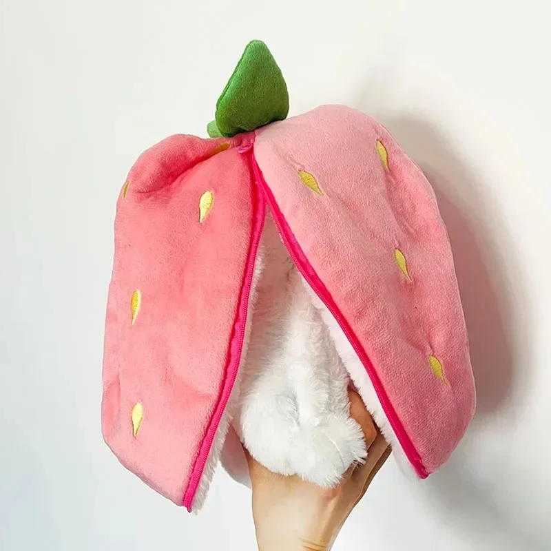 طفل الموسيقى الفراولة الجزرة أرنب ألعاب من القطيفة محشوة الإبداعية في الأرنب تحويل 30 سنتيمتر النوم ضوء دمية طفل هدية عيد ميلاد #6