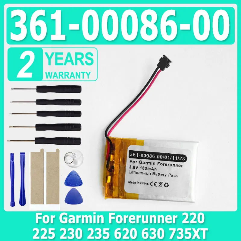 

Аккумулятор 180 мАч 361-00086-00 для GARMIN Forerunner 220 225 230 235 620 630 735XT + бесплатные инструменты