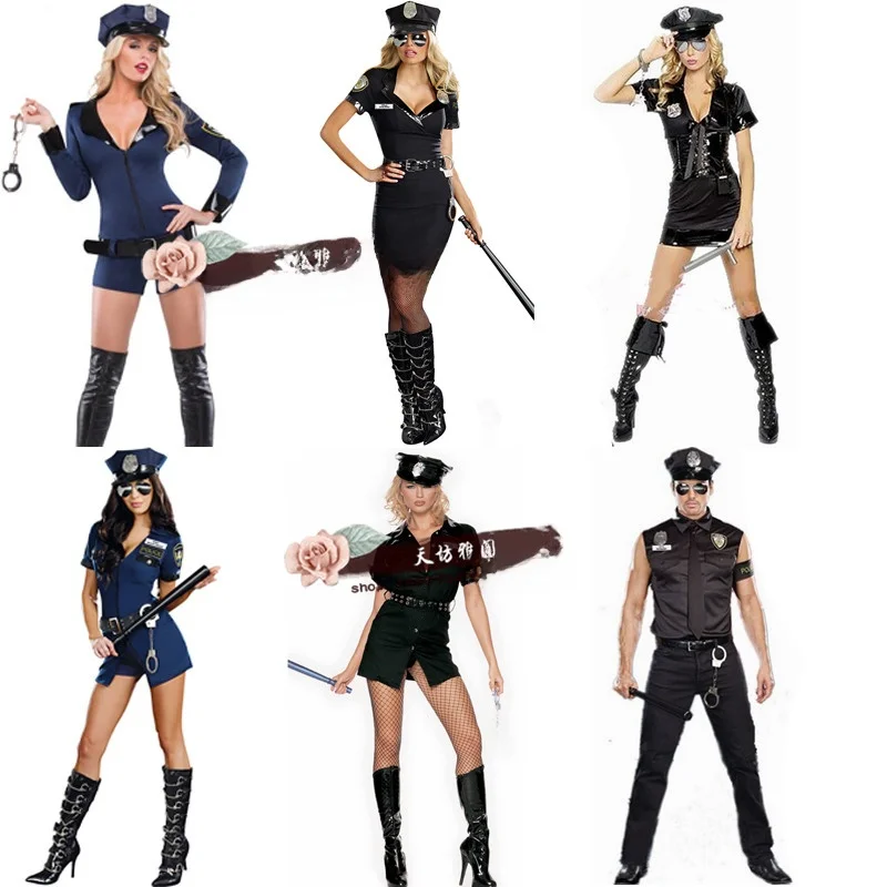 

Halloween Costume Party Women's Police Uniform Stage Performance Clothing Female Police Officer Outfit Traditional Chinese Et...
