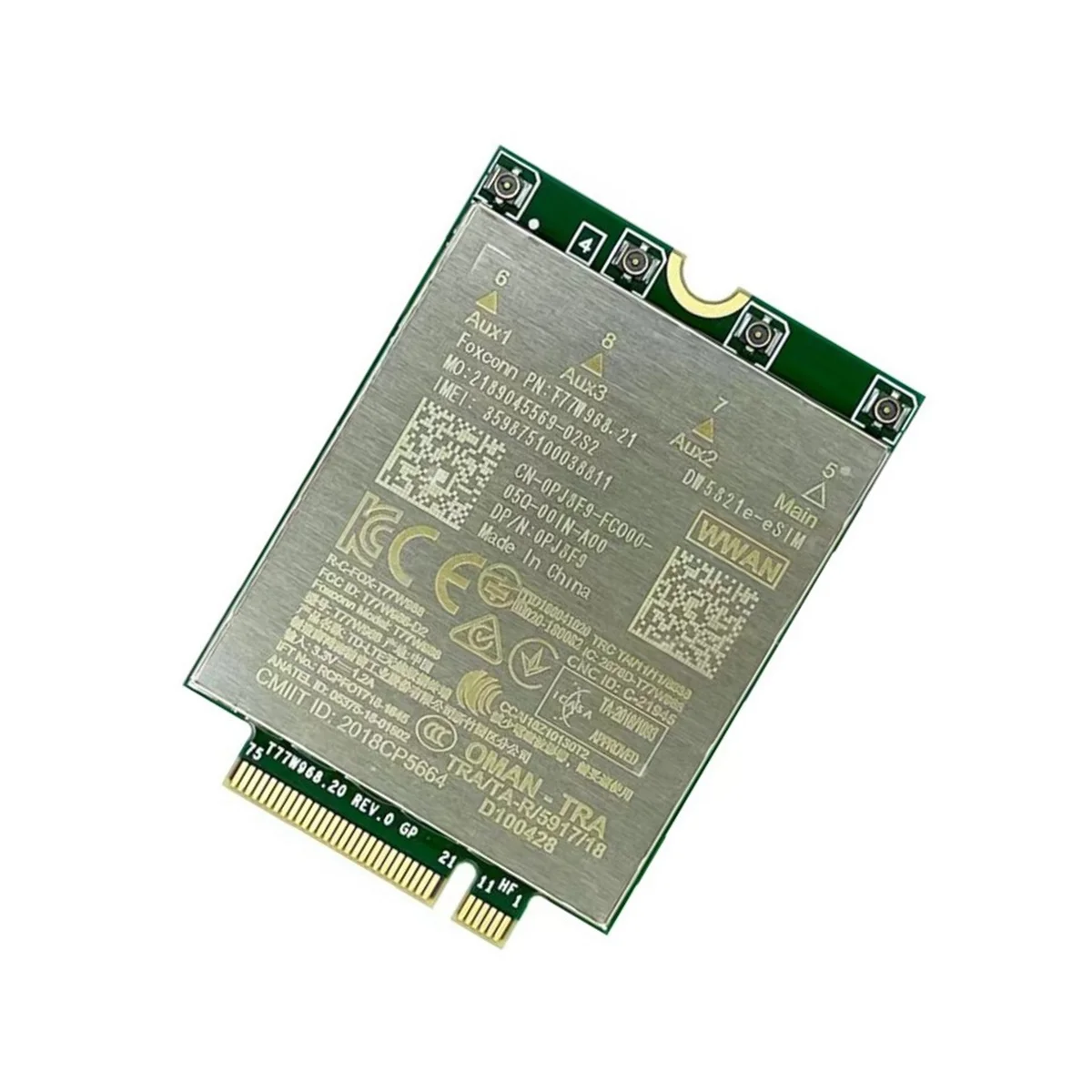 T77W968 for Dell DW5821E LTE Cat16 GNSS 5G WWAN Card Module for Lattore 5420 5424 7424 Rugged Latitude 7400/7400 2-In