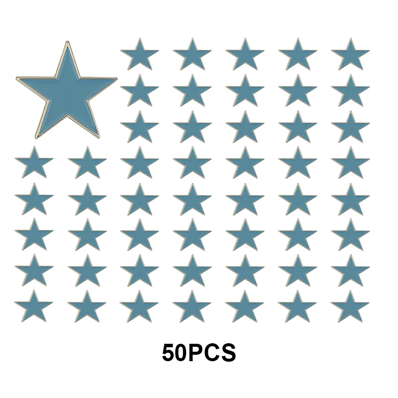 1-3-5-10-50-100pcs Blue Star Lapel Pin Badge Brooch Natinal Lapel Pins Flag Lapel Pins Country Flag Badge