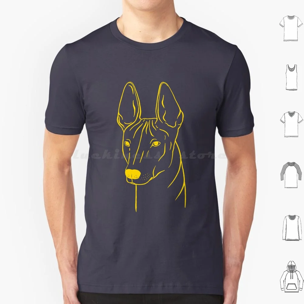 Camiseta Xoloitzcuintli (azul grisáceo y amarillo) de algodón para hombre y mujer, estampado DIY, Xoloitzcuintli, Xoloitzcuintle, mexicano sin pelo