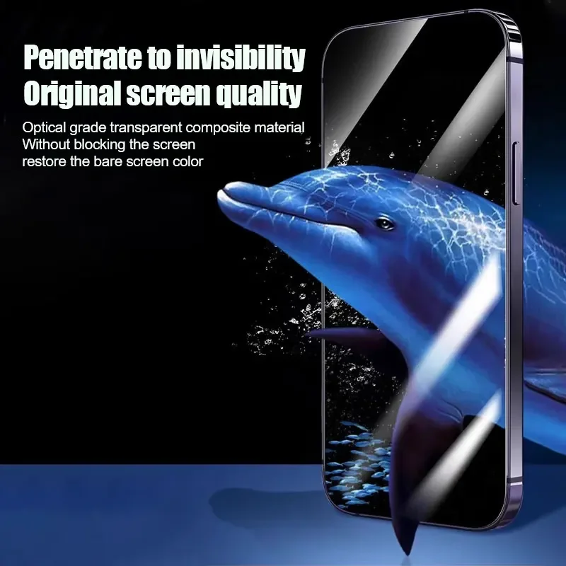 4in1 Not Glass Hydrogel Film Protective Film For iPhone 16 Pro 15 Pro Max Back Film Phone Screen Protector 14 Plus 13 12 Mini 11