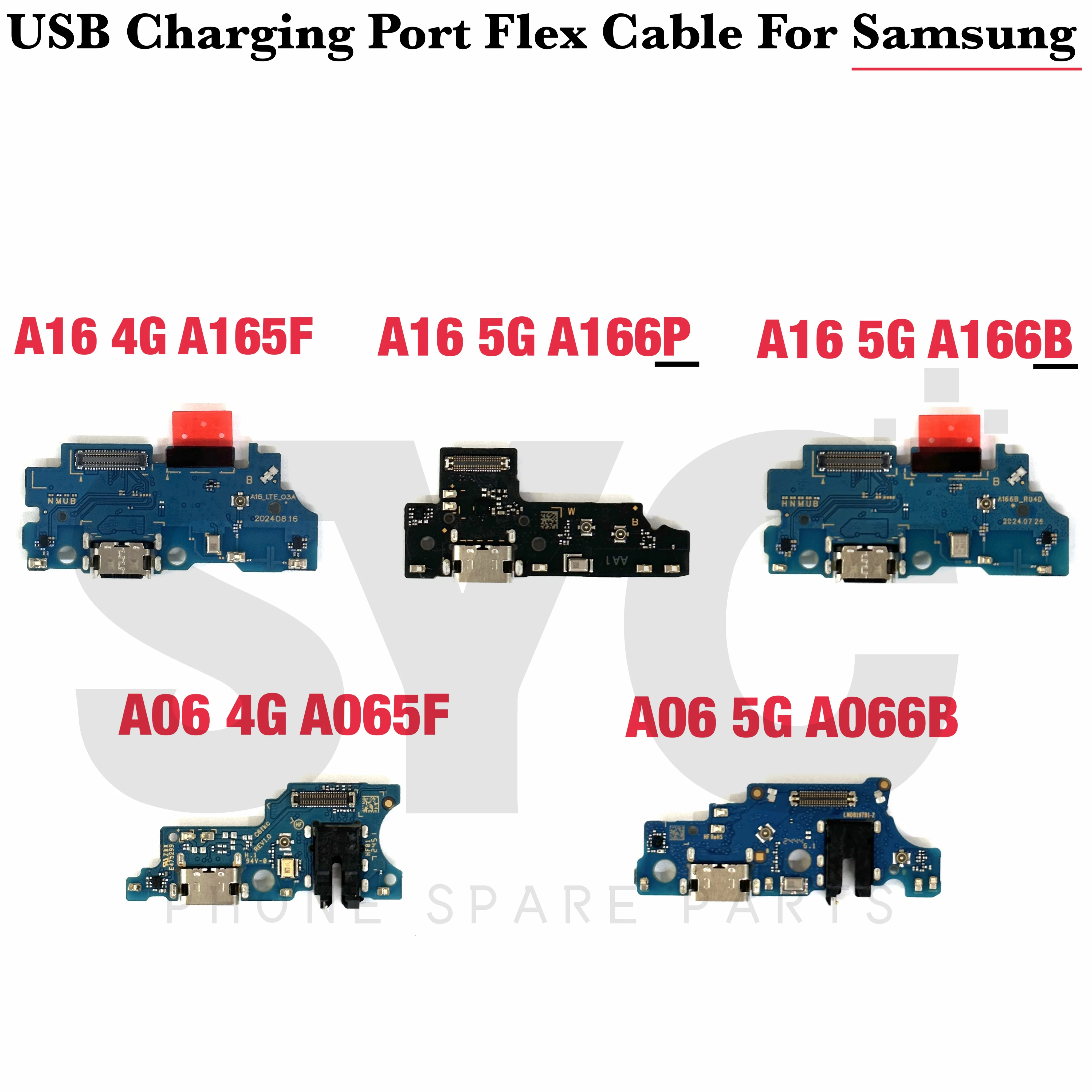 

SYC Good quality Fast Charging Port Connector Board Dock Charger Flex Cable For Samsung A06 4G A065F A066B A16 5G A166P Parts