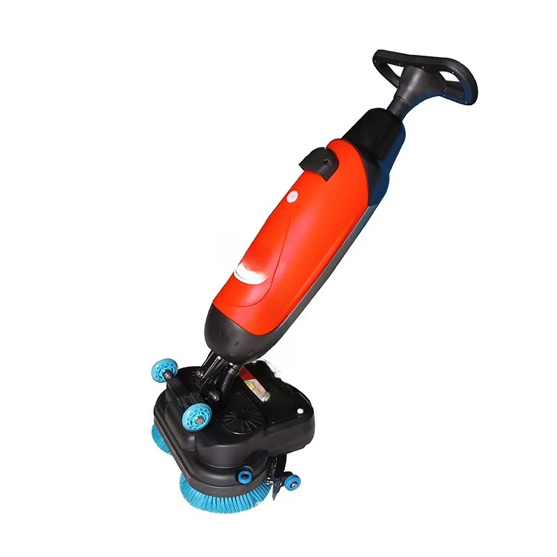 Hand push small washing machine, lithium battery supermarket household mini double brush workshop canteen exhibition hall
