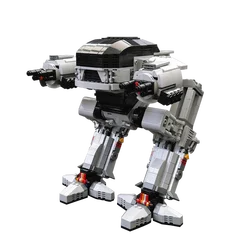 MOC UCS scale ED-209 Building Blocks 1473PCS  Movies RoboCop Villainous Tank Type Bipedal Robot Model Toys Gift Child