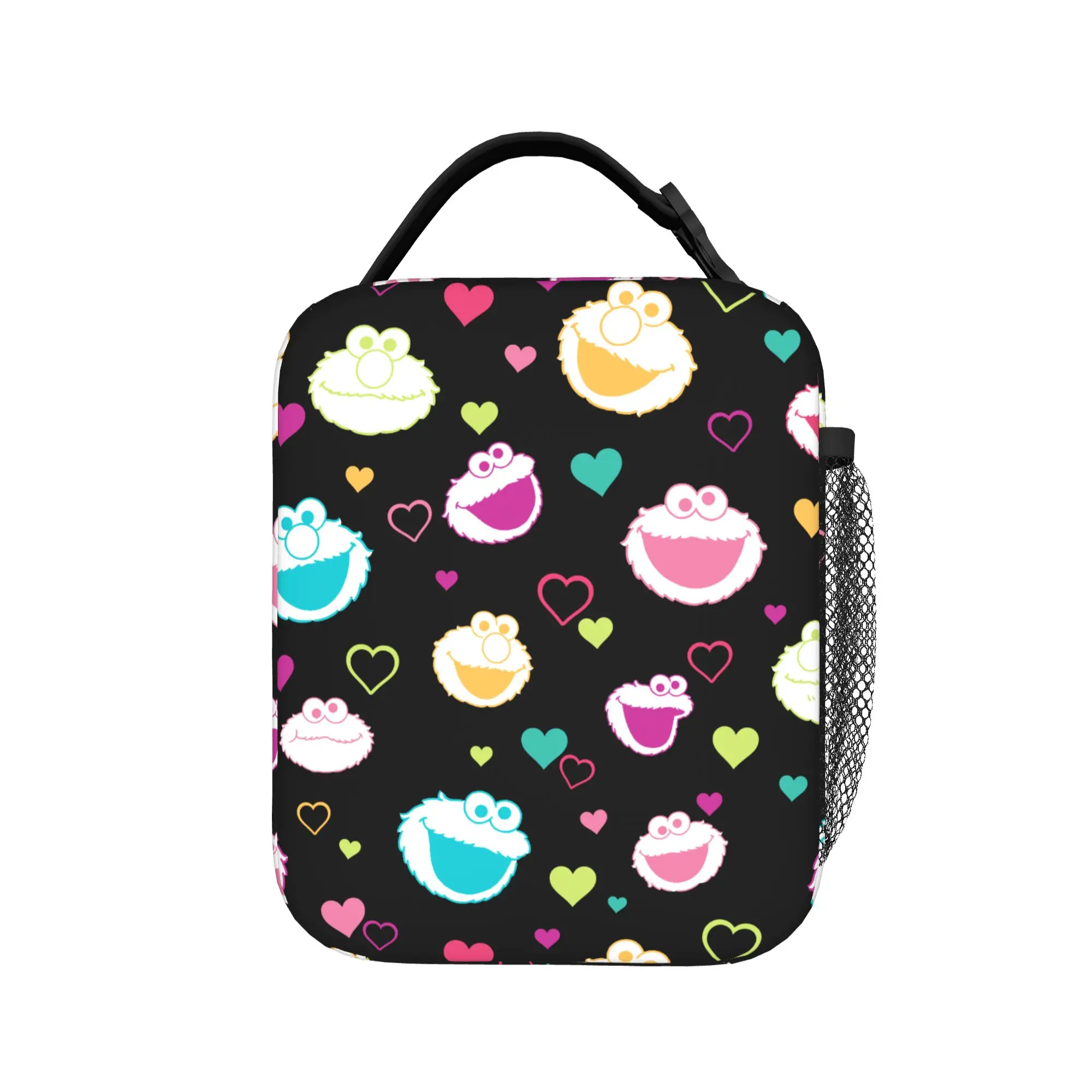 Cookies Monsters Thermal Insulated Lunch Bags for School  Portable Food Bag Container Thermal Cooler Lunch Box
