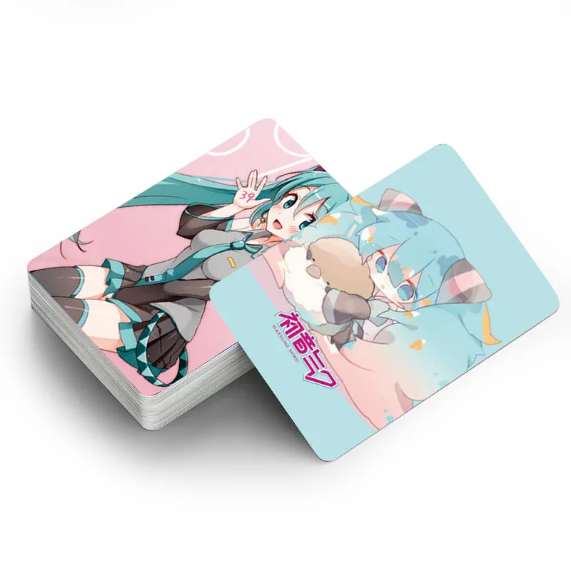 Boxed 30pcs/set Anime Hatsune Miku Kawaii Figure HD Small Card Double Sides Lomo Card Bookmark Greeting Card Model Toys Gifts