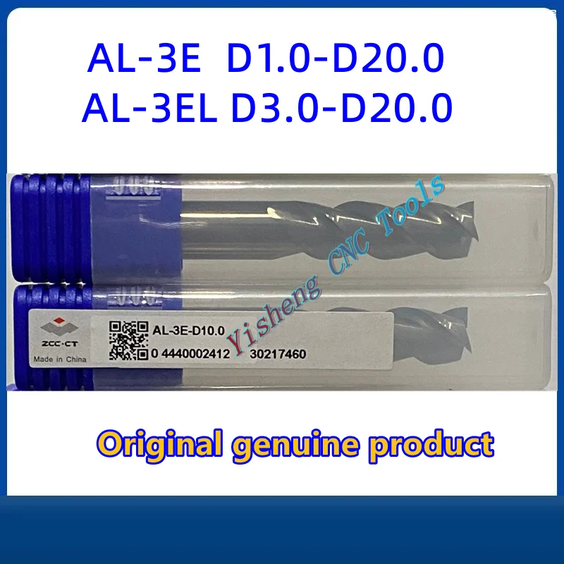 AL-3E AL-3EL D1.0 D2.0 D2.5 D3.0 D4.0 D5.0 D6.0 D8.0 D10 D12 D16 D20 original ZCC CT Solid carbide End Mill Processing: aluminum