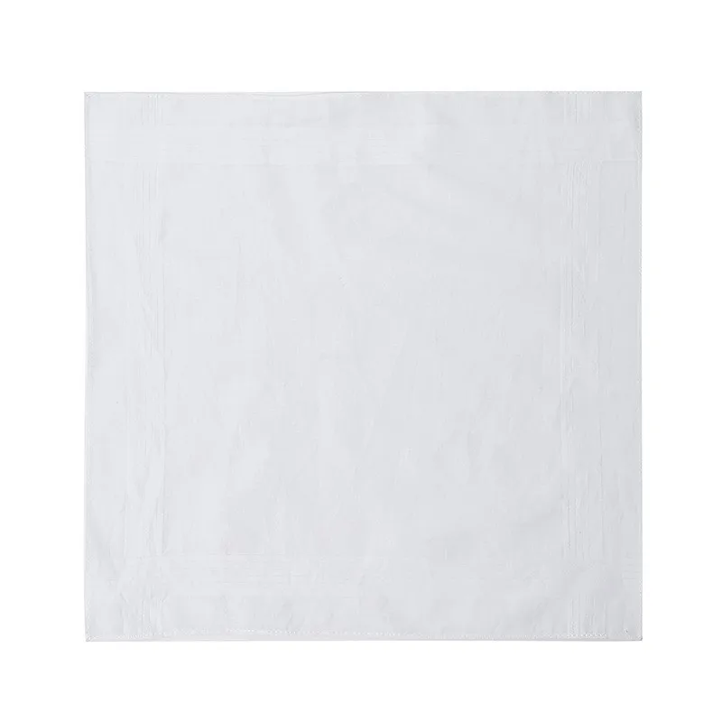 3 Stücke 40x40 cm Einfarbig Weiß Blau Plain Männer Taschentücher Taschentücher Weiche Baumwolle Schweiß Quadratische Handtücher Tea Party Gefälligkeiten – Detail 4