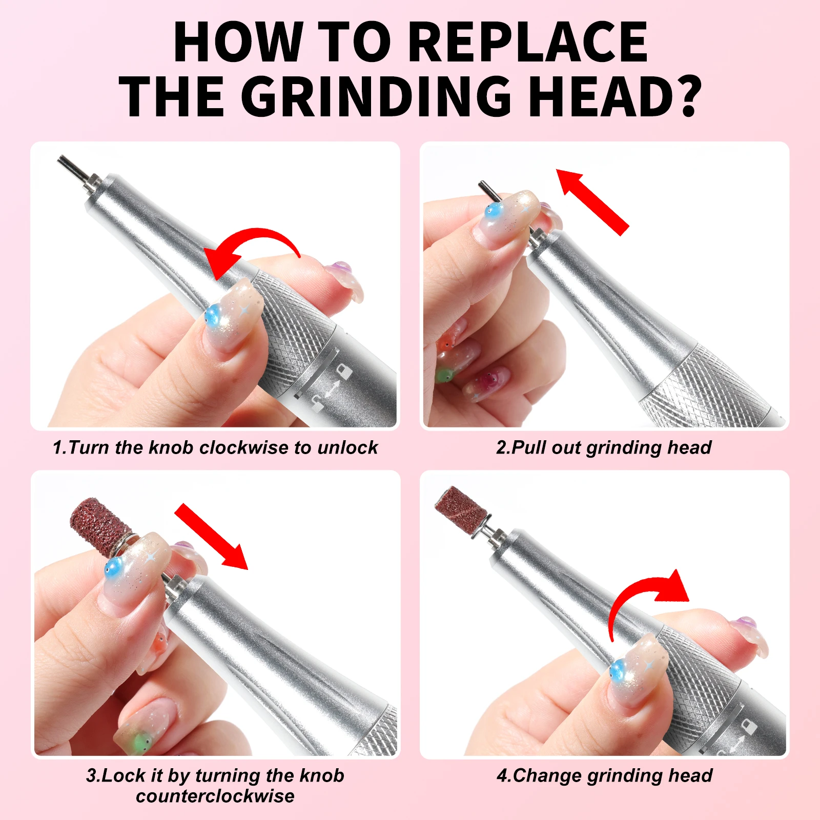 Kit de perceuse à ongles professionnelle 50000 tr/min, lime à ongles électrique pour ongles en Gel acrylique, perceuse à ongles Rechargeable sans fil, Machine à limes électroniques