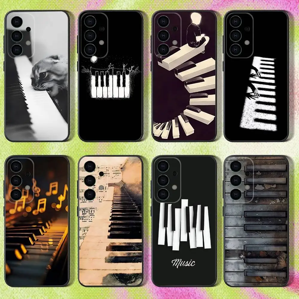 

Phone Case For Samsung S25,S24,S21,S22,S23,S30,Ultra,S20,Plus,Fe,Lite,Note,10,9,Music Piano Keyboard 5G Black Cover