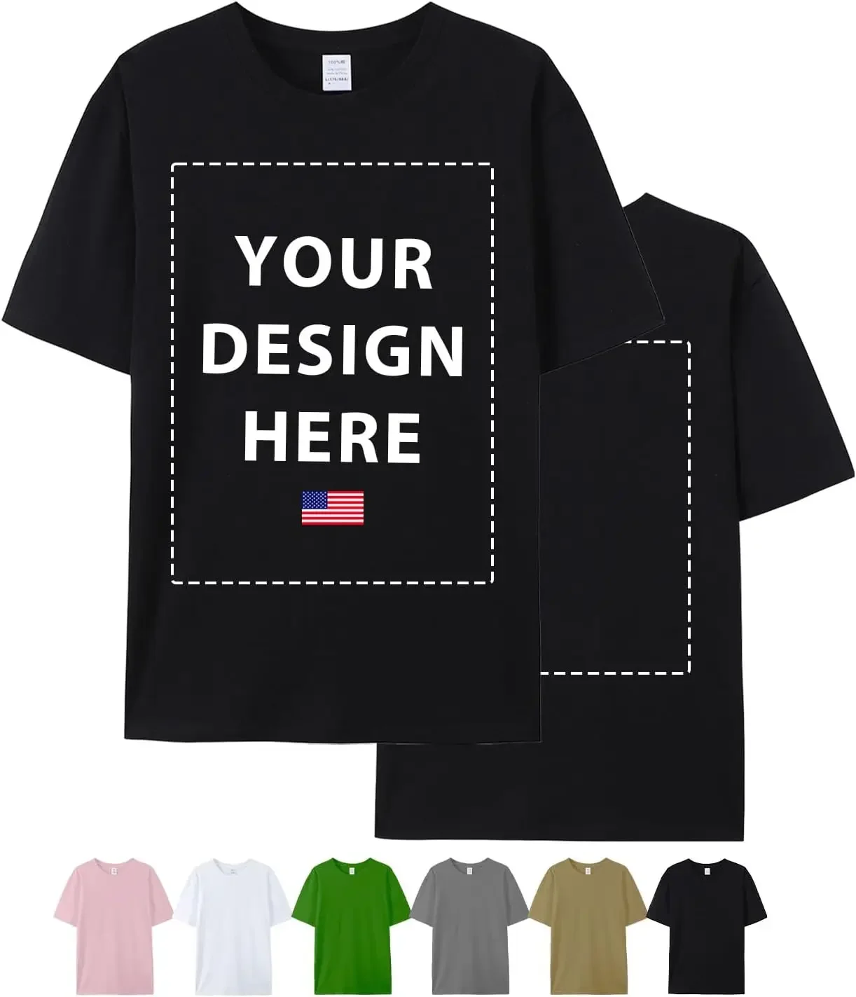 تي شيرت مخصص للرجال والنساء، قمصان مخصصة مع طباعة أمامية وخلفية، صمم تي شيرتك المخصصة مع الصورة