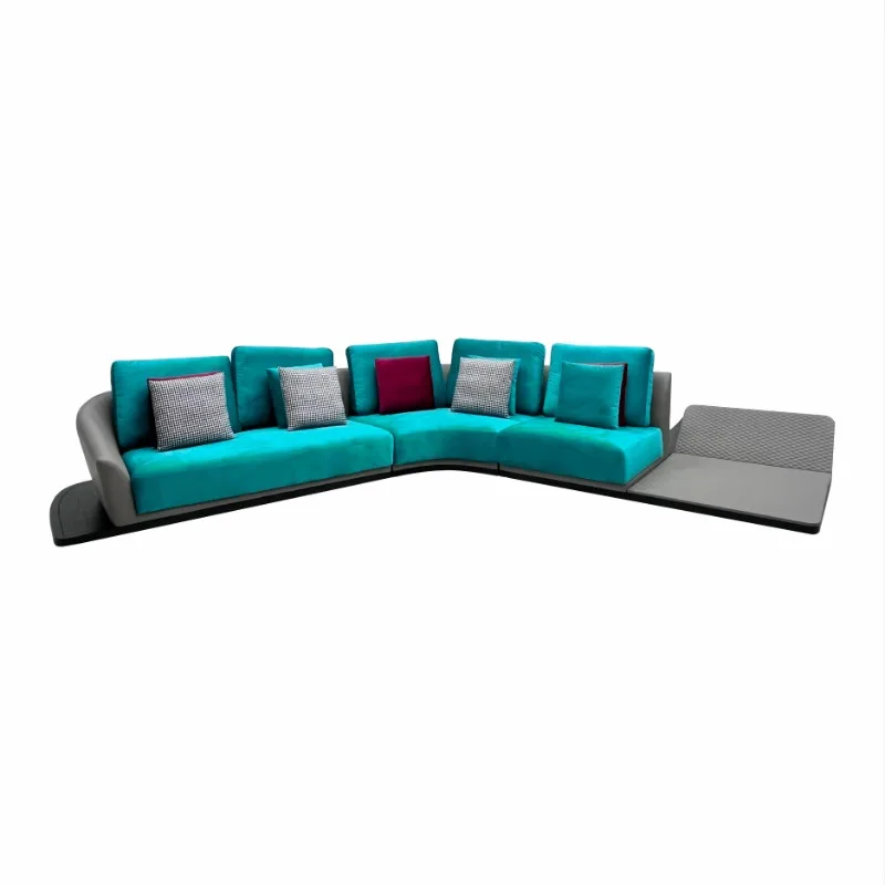 

Special-shaped large apartment living room large flat-floor villa curved personality Internet celebrity minimalist sofa