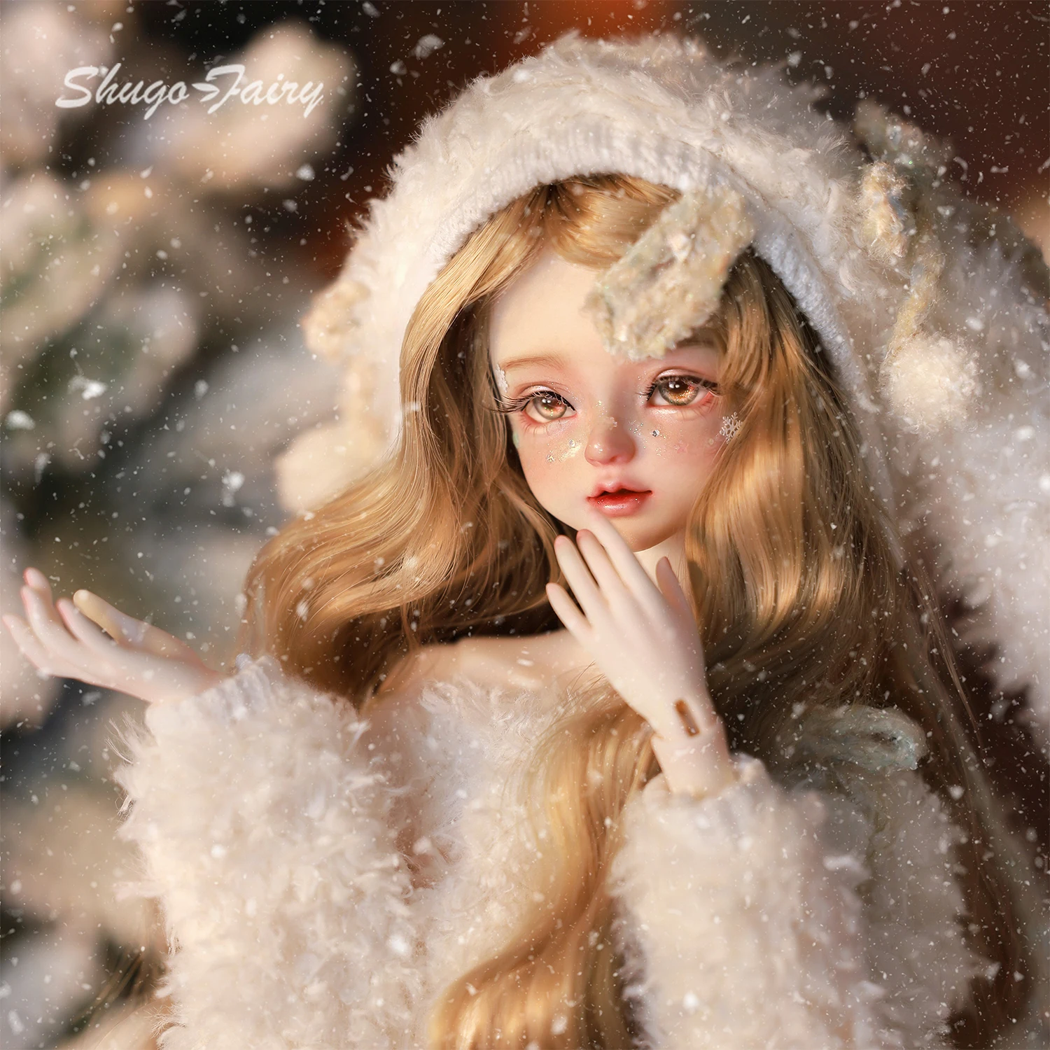 

ShugaFairy Liano H Bjd Doll 1/4 Head Bariy Snowy Fluffy Bunny Winter Olaf Style Resin Figure Toys Female Gifts