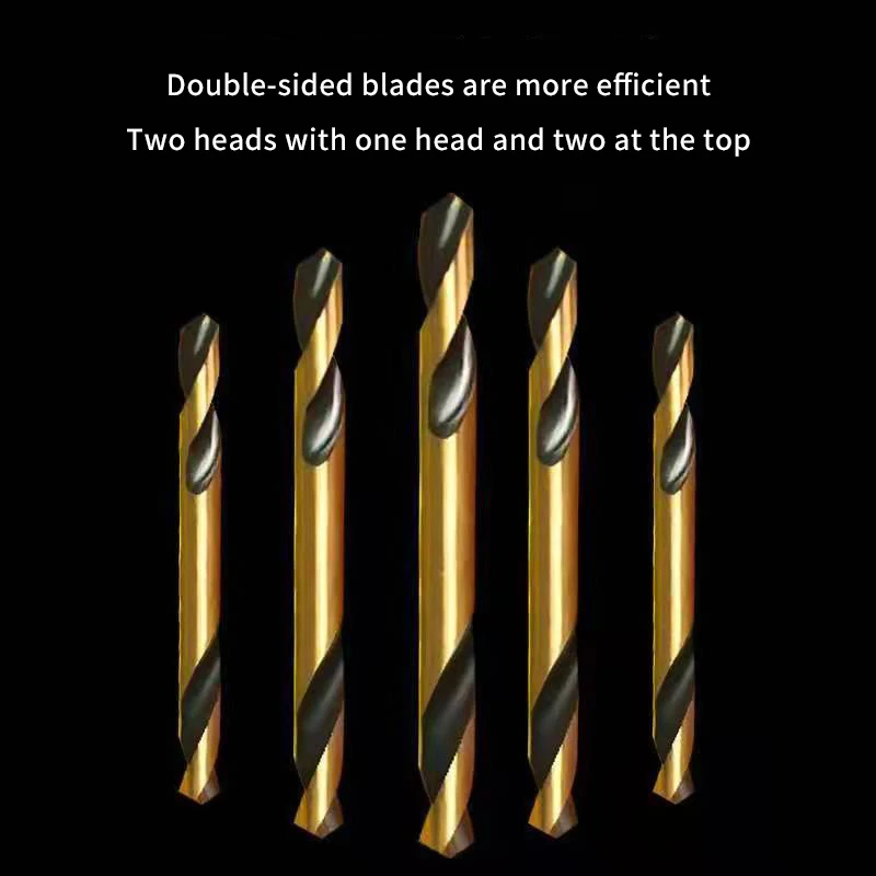 HSS Cobalted Double End Twist Drill Bits for Metal/Stainless Steel/Iron/Aluminum Alloy/Copper Metal Woodworking Drilling Tools