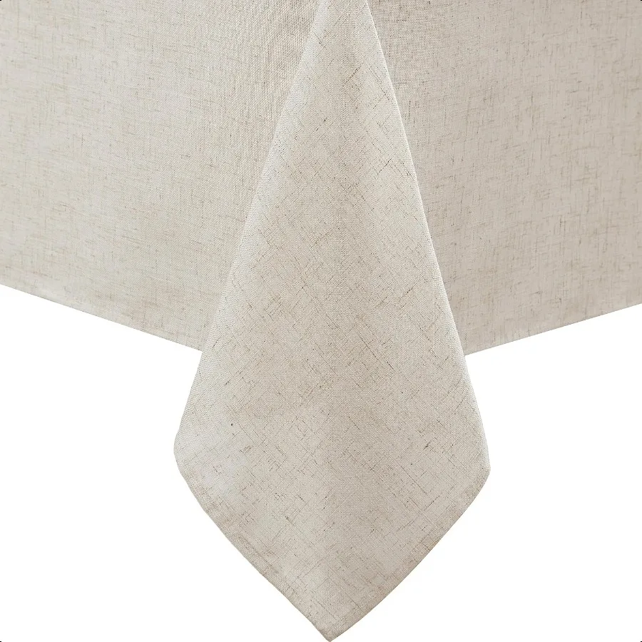

Dothan Luxury Linen Blend Tablecloth for Formal Dining Holiday Wedding or Party 60 x 144 Taupe