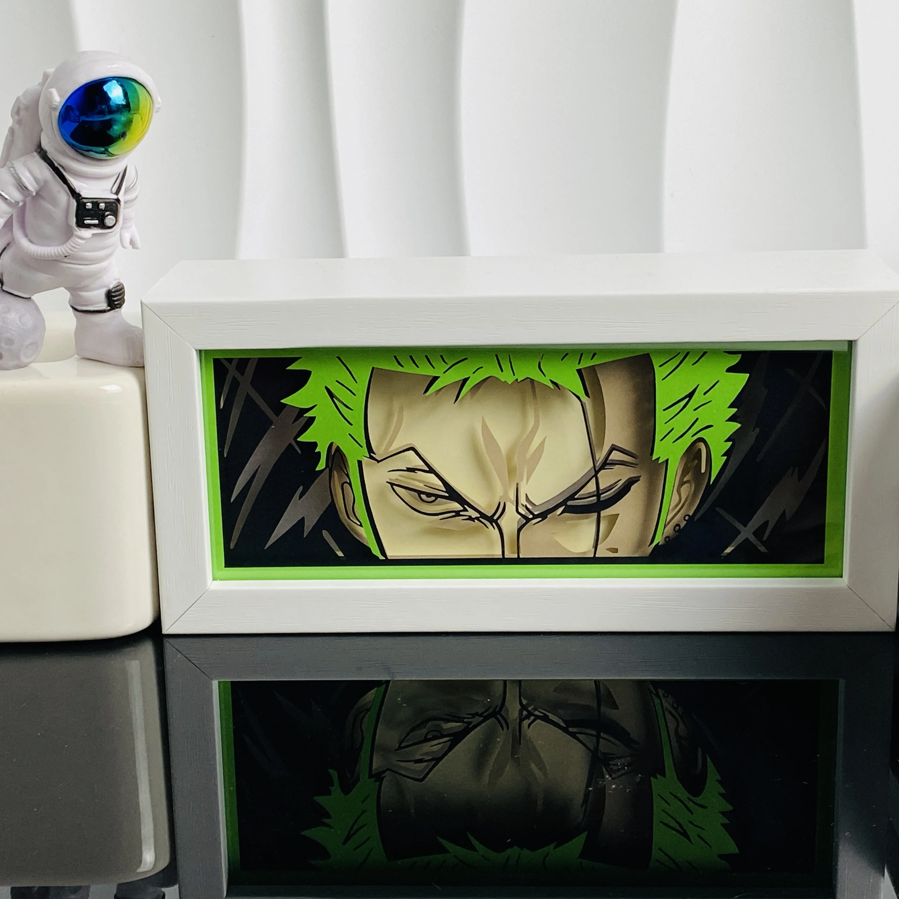 Kotak lampu Anime potongan kertas Shadow, Lightbox bingkai kayu lampu malam untuk dekorasi anak kamar tidur lampu malam Led 3d lampu meja hadiah