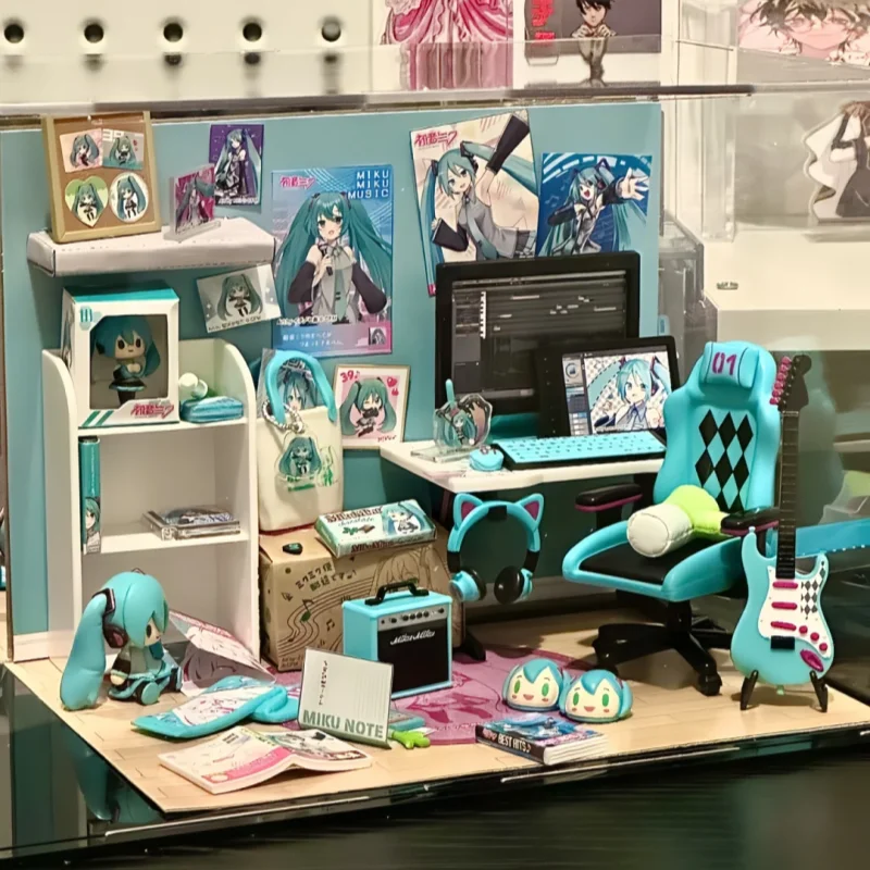 

Re-Ment Hatsune Miku Karaoke Anime Figurines Set 6pcs Collectible Model Ornaments Kids Gift Action Figures Toy