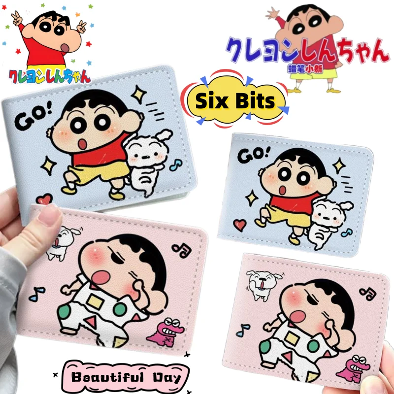 

New Crayon Shin-chan Nohara Shiro Driving Licence Holder High-Quality Cartoon Print Portable Leather Case with Six Card Slots