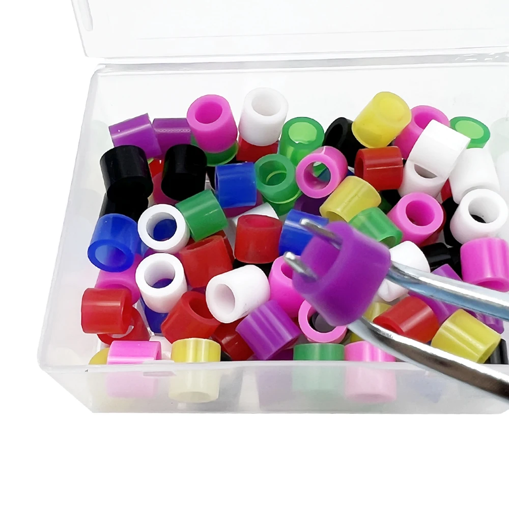 Anillos de código dental 100 unids/caja Anillos de código de color dental Instrumento de silicona de ortodoncia no silicona Herramientas de cuidado de higiene bucal