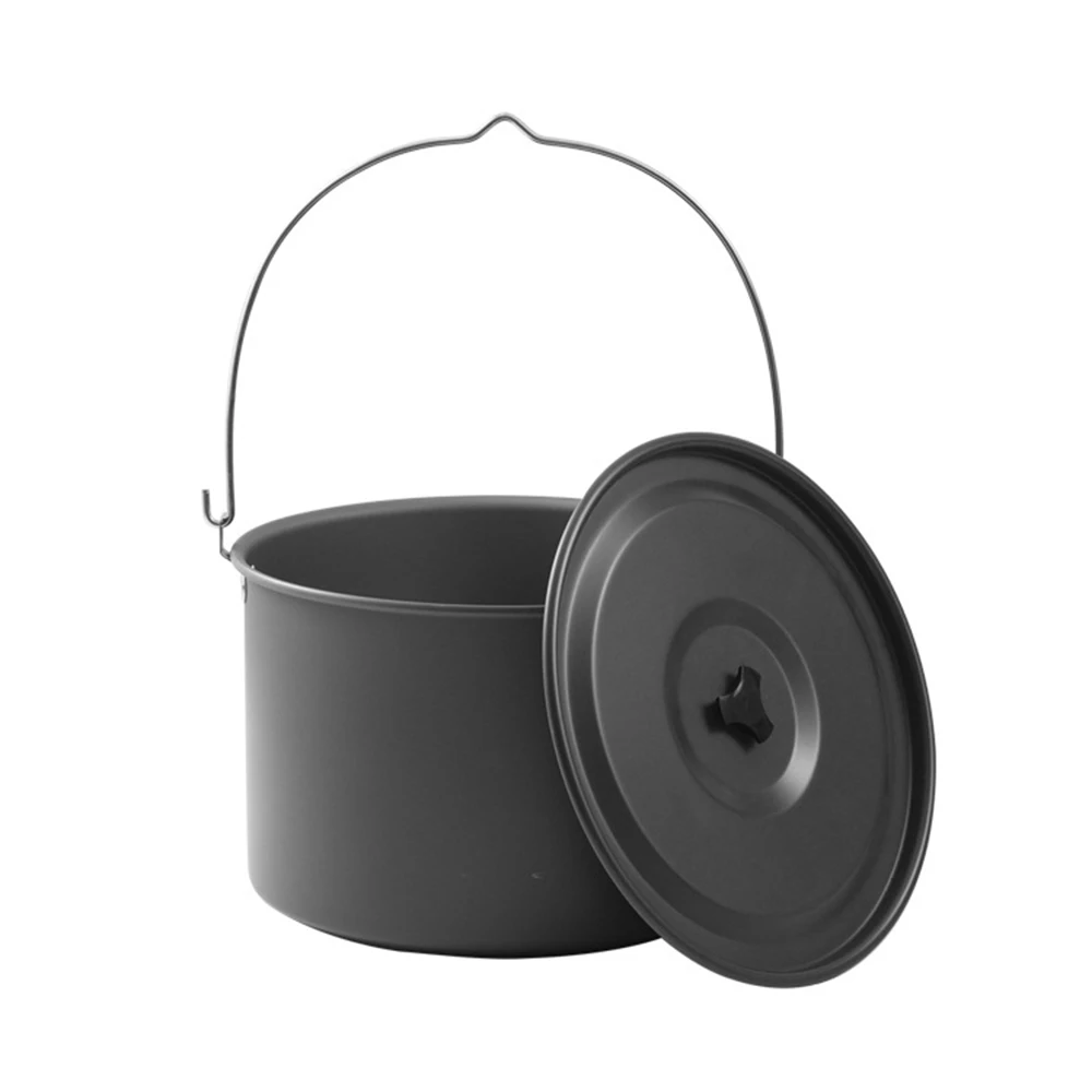 

Походный котелок из алюминия, легкий, с пароваркой, для приготовления пищи на природе, для кемпинга и походов, 15 л