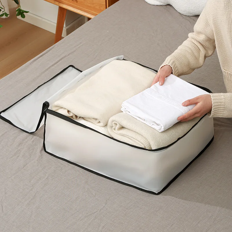 Quilt Clothes Organizer Clothes Storage Bag EVA Visible Clothes Quilt Storage Box Dust and Moisture Proof Luggage Packing Bag