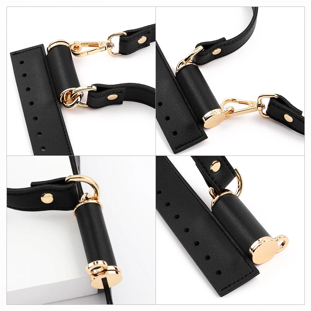 1Set Leather Bag Strap Handmade Handbag Woven High Quality Bag Handle With Hardware Accessories for DIY Shoulder Handbag