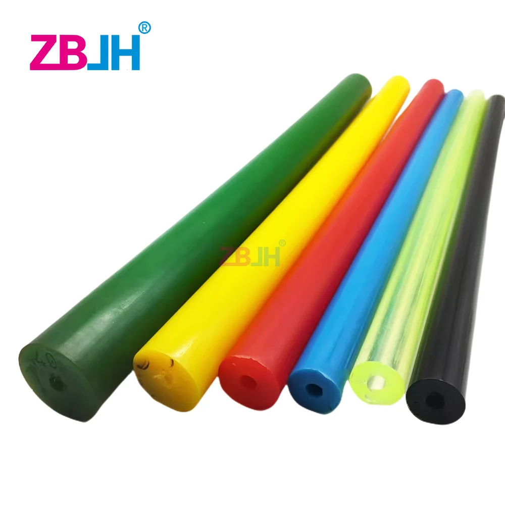 O.D.45mm I.D.8mm PU Rod Colorful Hollow RUBBER SPRING Bar Polyurethane Elastic Rubber Sticks 50cm Red Yellow Blue Black