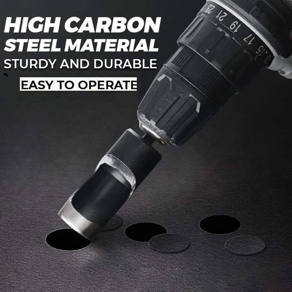 Leather Hole  Punch Hex  Shank Adapter  Electric Machine Hollow Punch For Drill Cardboard Leather    Belt Hole Punching