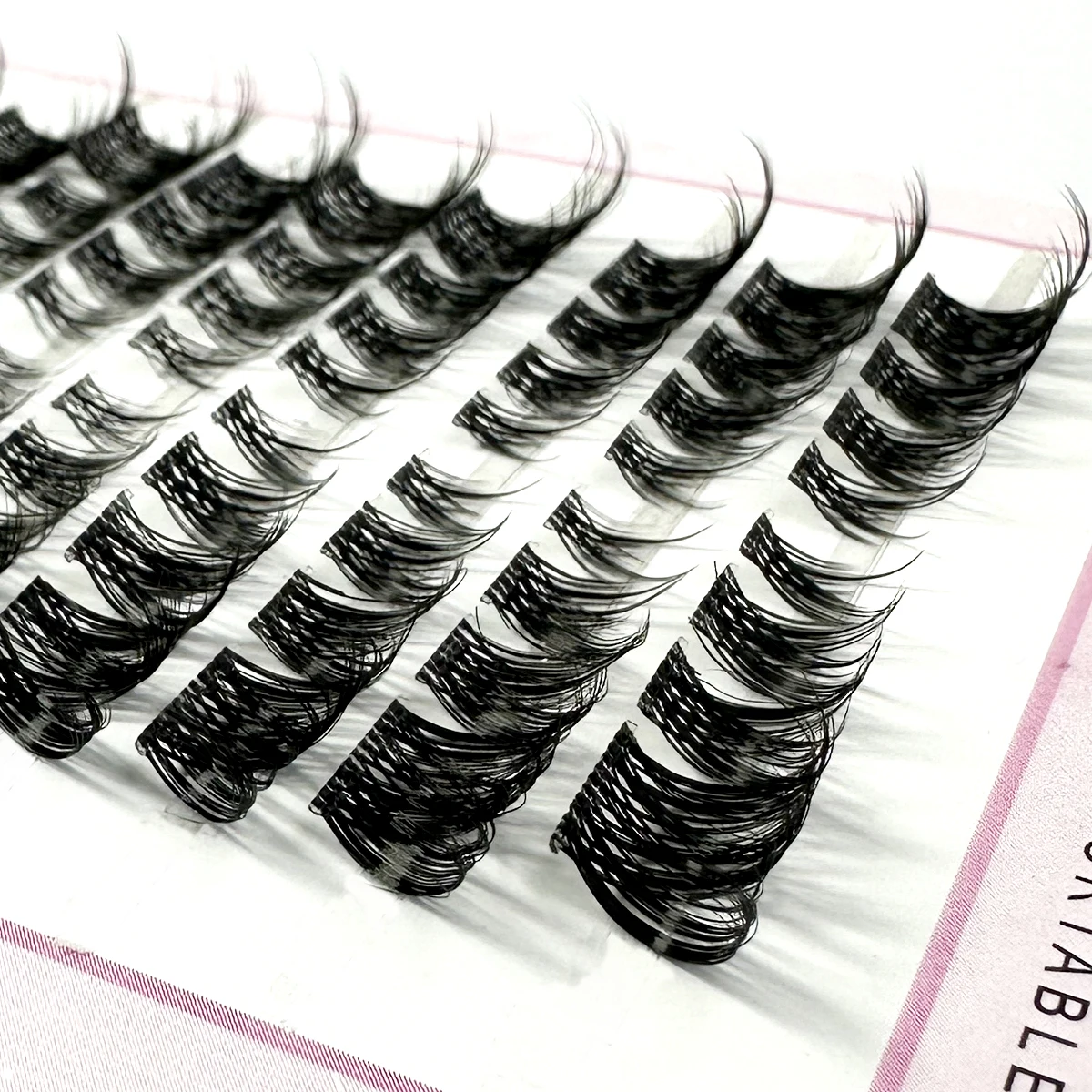 Falsche Wimpern mit transparentem Stiel, 3D-flauschige Einzelcluster-Wimpernverlängerung, segmentierte Make-up-Wimpern mit natürlichem Nerz-Fuchs-Augeneffekt