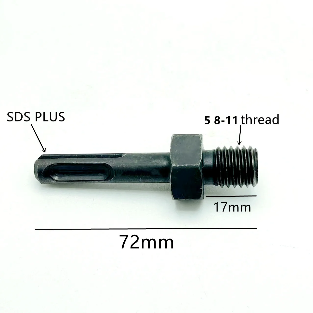 DaduoRi 2 1/2 Dry Core Drill Bit, 5/8-11 Thread, with 3 Adapters Included: SDS Plus, SDS Max
