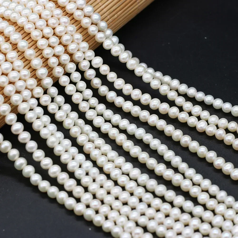 

5mm AAA+ Natural Freshwater Non nuclear Pearl Beads Round Loose Beaded For Jewelry Making DIY Bracelet Necklace Accessories